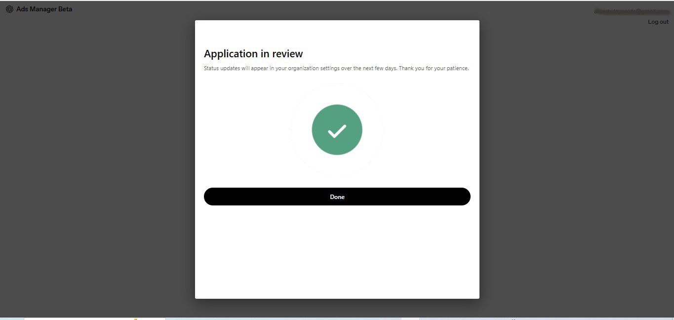 OpenAI Ads setup
