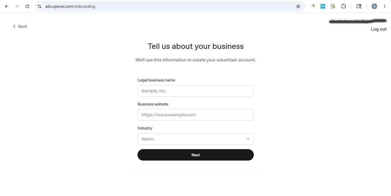 OpenAI Ads manager