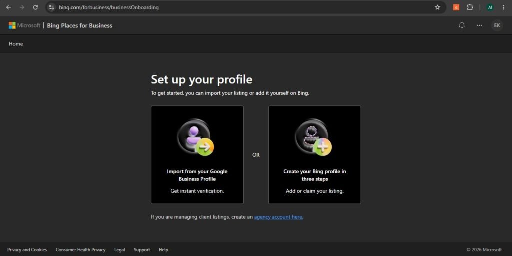 Bing Places add business