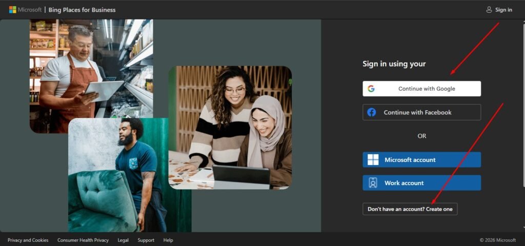 Bing Places add business