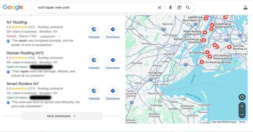 Local seo for roofing companies