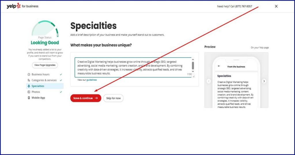 how to optimize yelp business listing