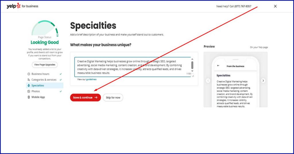 how to optimize yelp business listing